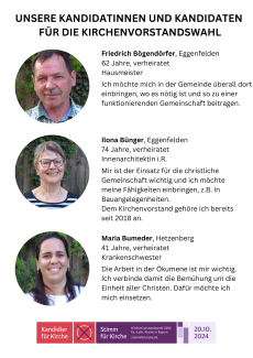 Vorstellung von Fritz Bögendörfer, Ilona Bünger und Maria Bumeder