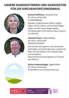 Vorstellung von Simone Hoffmann, Helmuth Kraus und Karina Lautenschleger